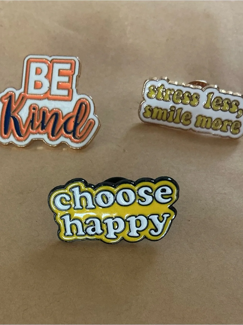 Choose Happy, Be Kind, and Stress Less, Smile More cute pens